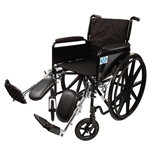 Healthline 20" Wheelchair with Padded Full Arm & ELR K2